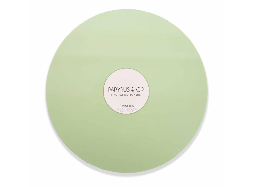 Pastel Green Round Masonite Board 12in