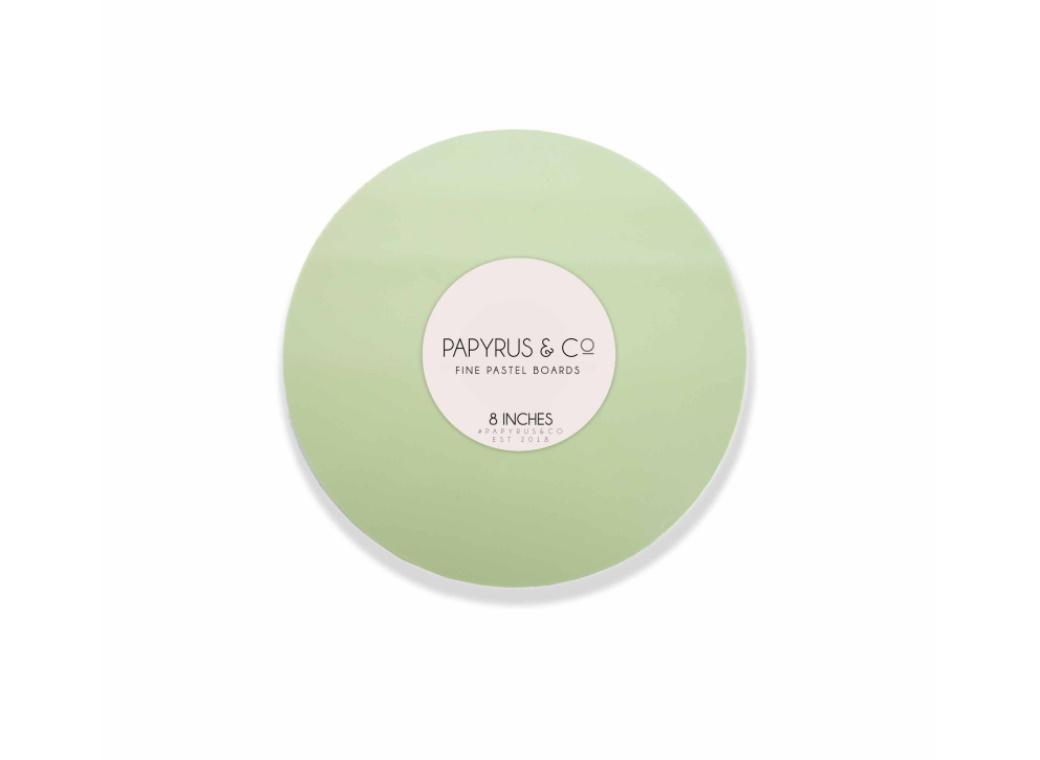 Pastel Green Round Masonite Board 8in