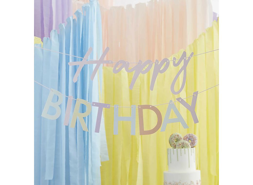 Pastel Happy Birthday Banner