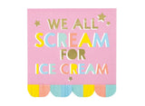 Ice Cream Party Fringed Lunch Napkins 16pk