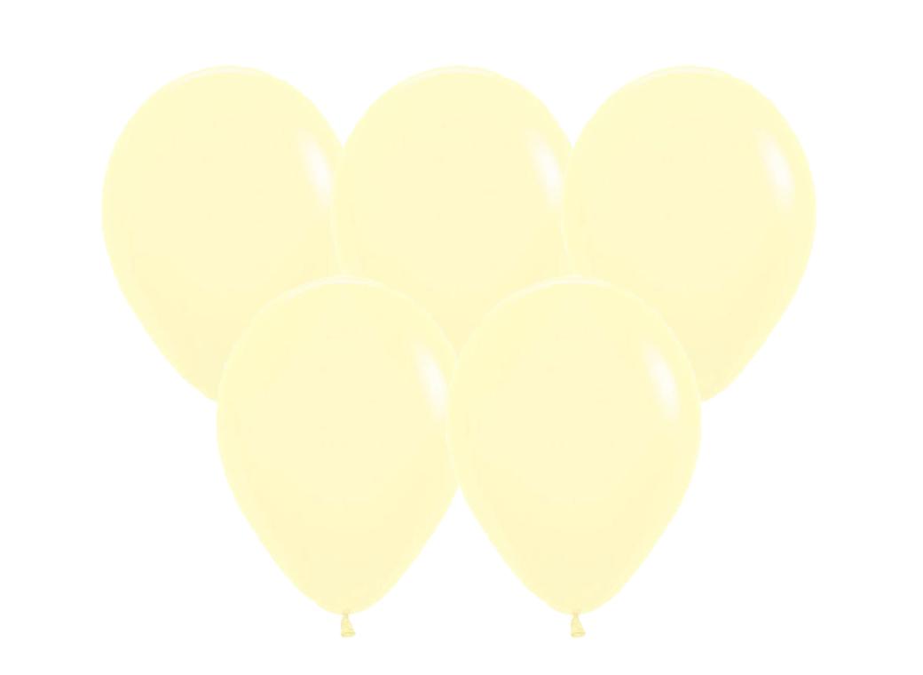 Pastel Matte Yellow Balloons - 25pk