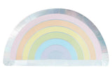 Pastel Party Rainbow Shaped Plates 8pk