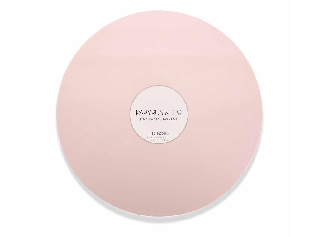 Pastel Pink Round Masonite Board 12in