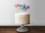 Balloon Garland Cake Topper - Pastel Rainbow