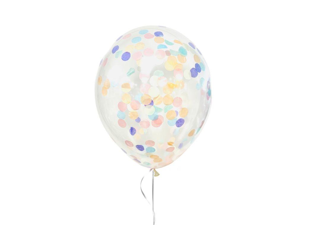 Pastel Rainbow Confetti Balloon - Single