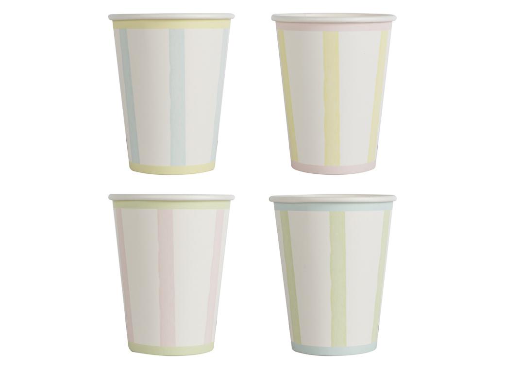 Pastel Stripe Paper Cups 8pk