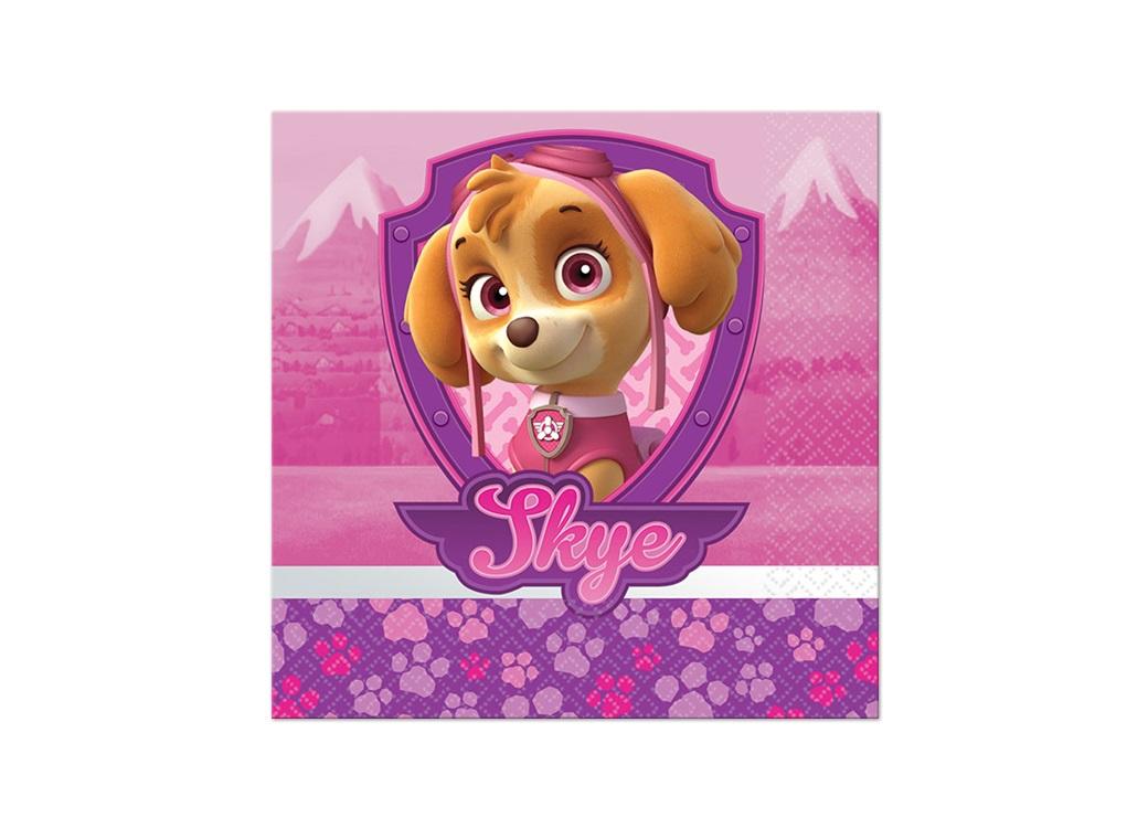 Pink Paw Patrol Beverage Napkins