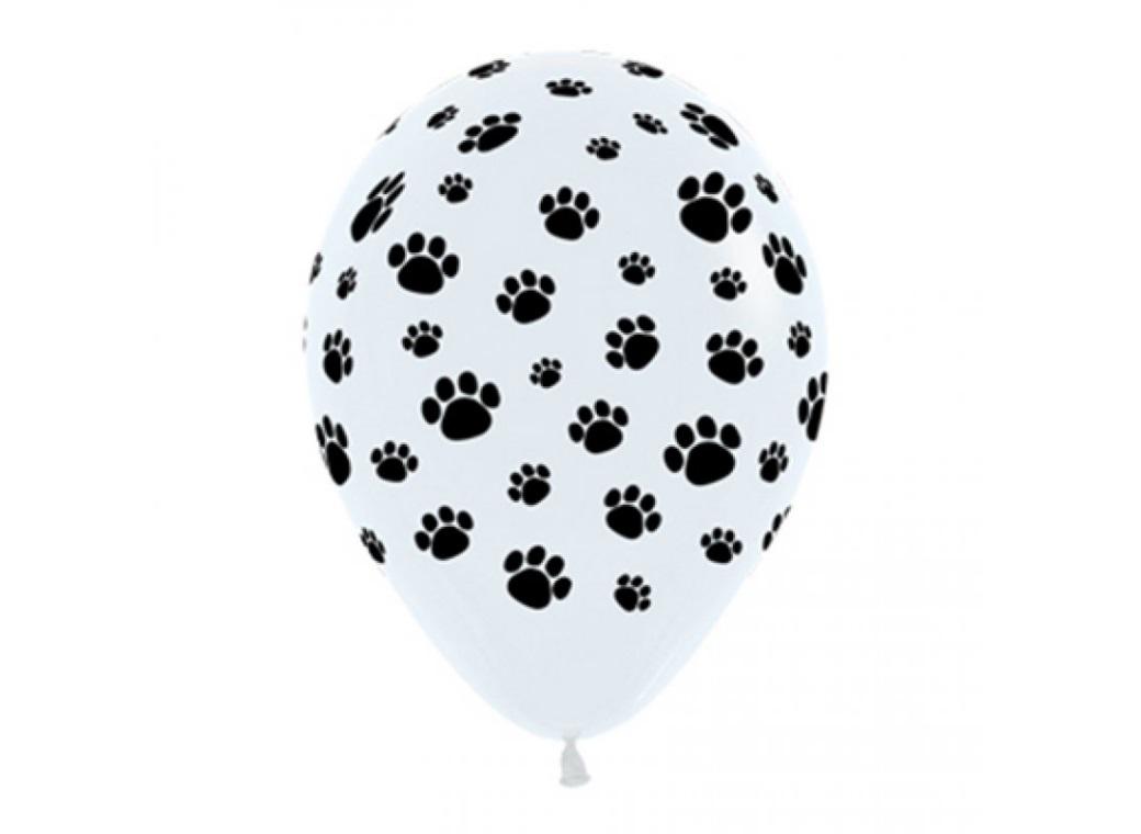 Paw Print Latex Balloons 12pk