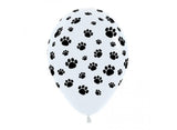 Paw Print Latex Balloons 12pk