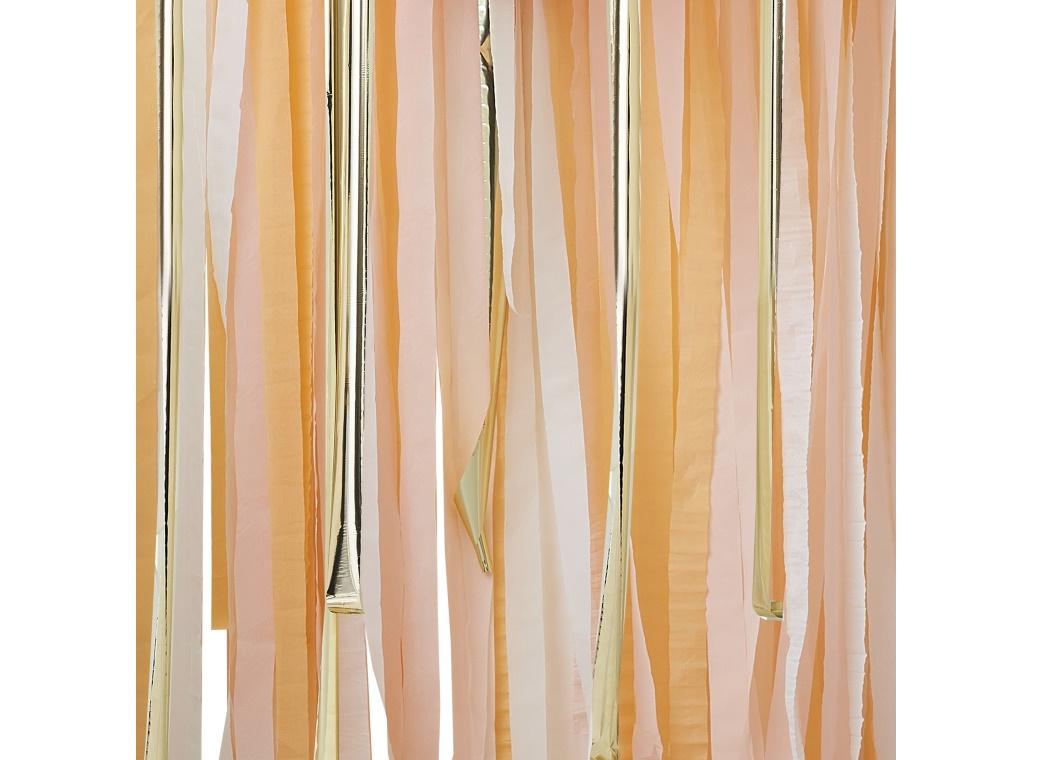 Gold & Peach Streamer Backdrop