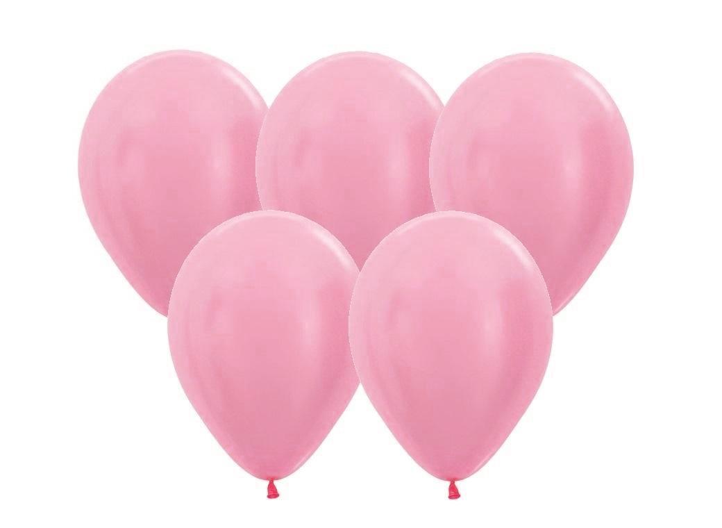 Pearl Satin Pink Balloons - 25pk