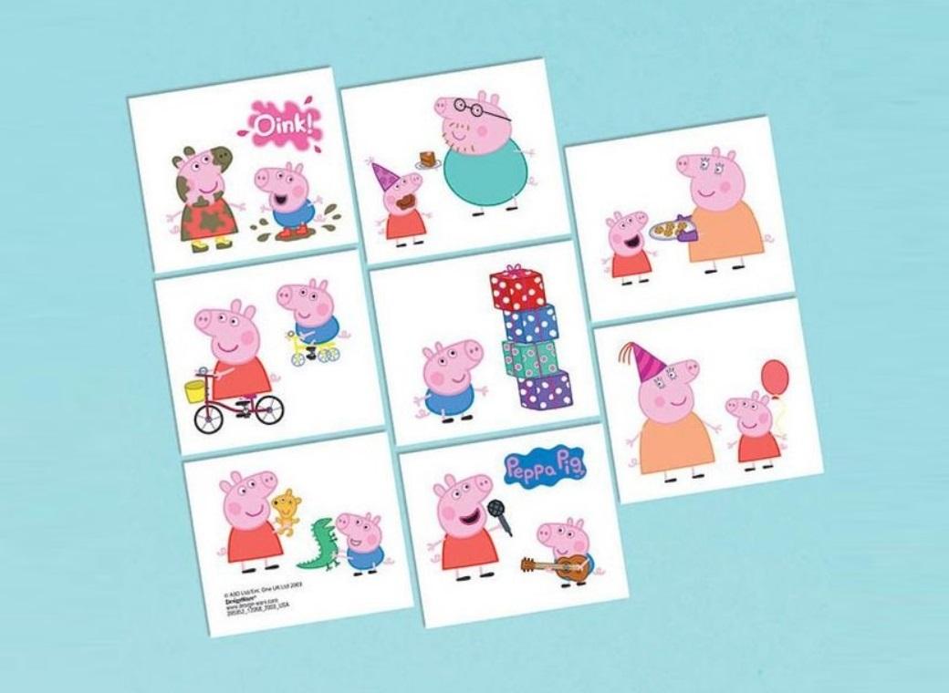 Peppa Pig Temporary Tattoos