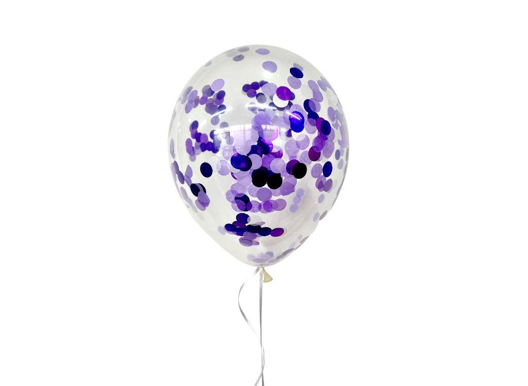 Perfectly Purple Confetti Balloon - Single