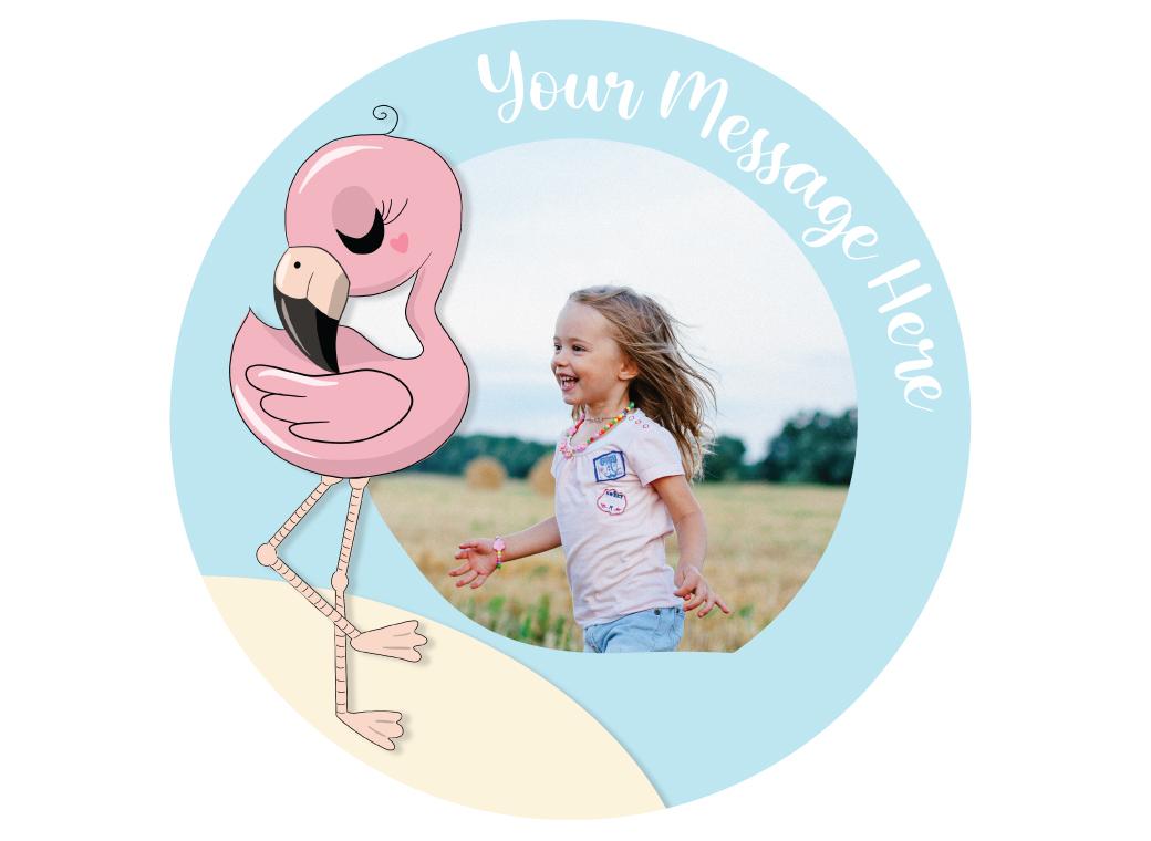 Personalised Edible Image - Flamingo