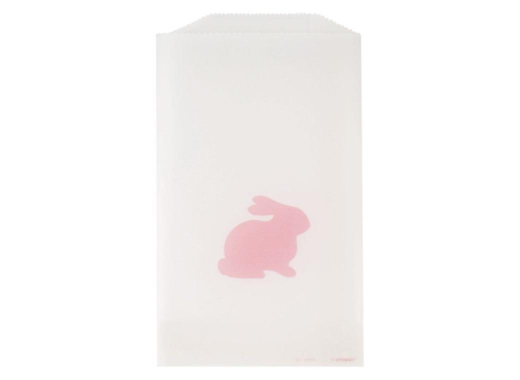 Pink Bunny Glassine Treat Bags 8pk