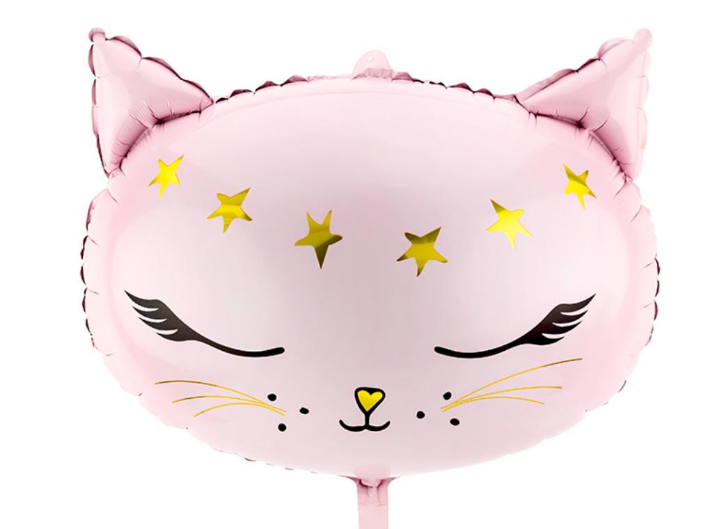 Pink Cat Shape Foil Balloon