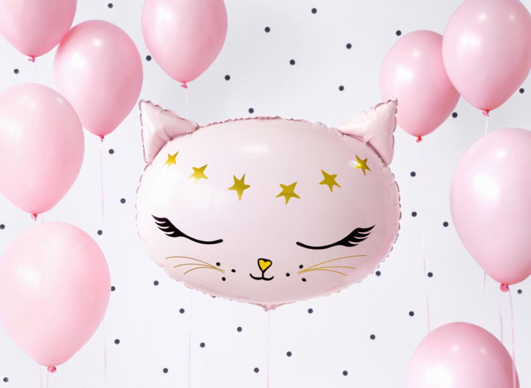 Pink Cat Shape Foil Balloon