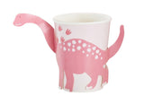 Pink Dinosaur Pop-Out Cups 8pk