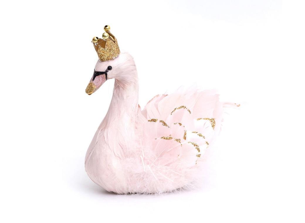 Pink Feathered Swan Small