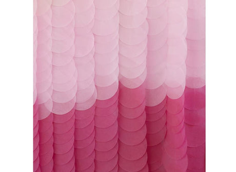 Pink Ombre Tissue Disc Party Backdrop