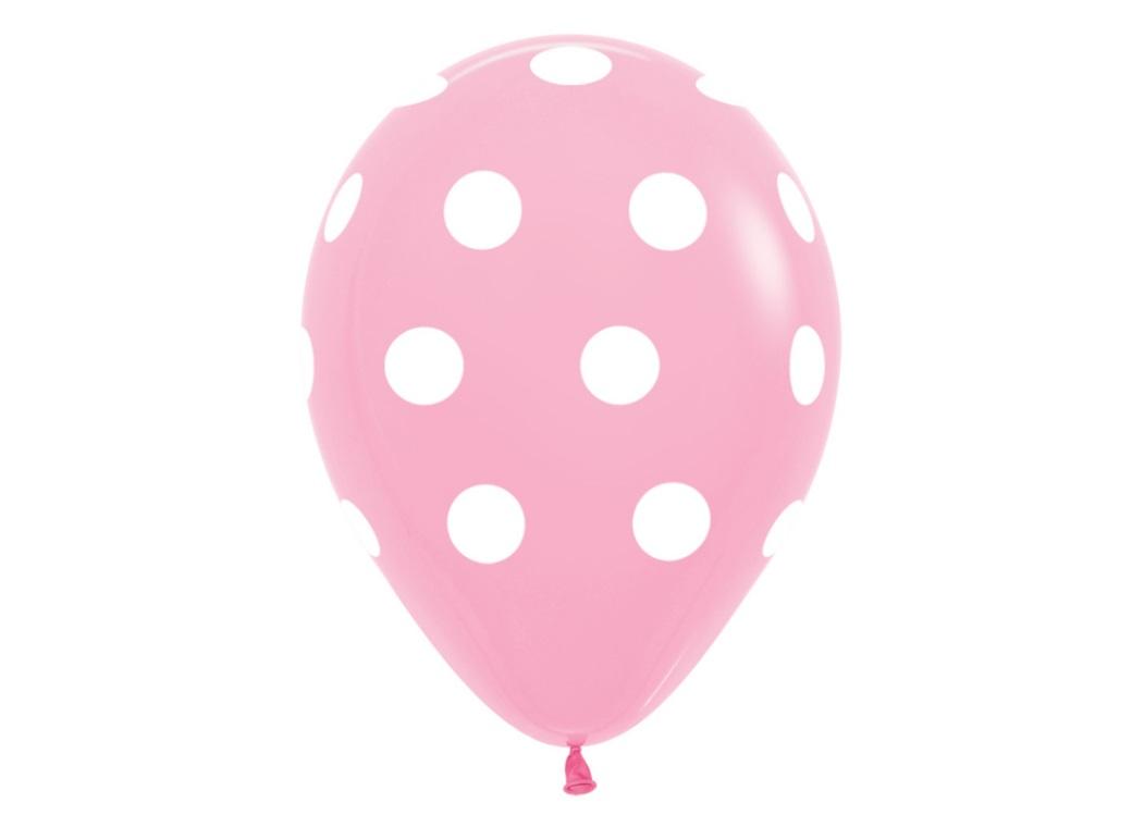 Pink Polka Dot Balloons 12pk