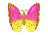 Pink & Yellow Butterfly Supershape Balloon