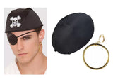 Pirate Earring & Eye Patch Set