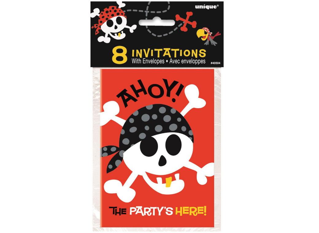 Pirate Fun Invitations 8pk