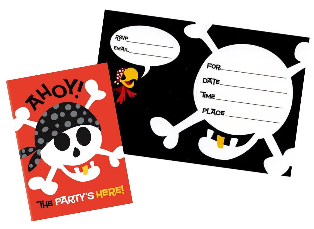 Pirate Fun Invitations 8pk