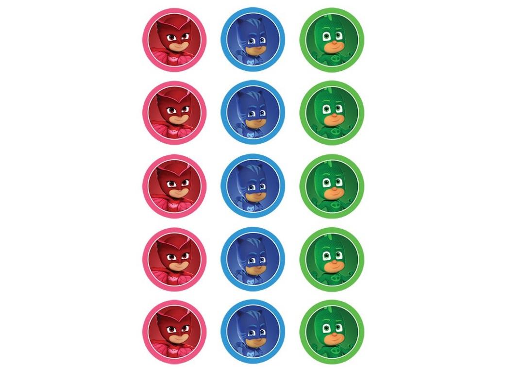 Edible Icing Cupcake Images - PJ Masks