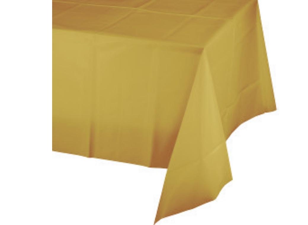 Gold Plastic Table Cloth