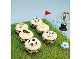 PME Edible Cupcake Toppers Football 6pk