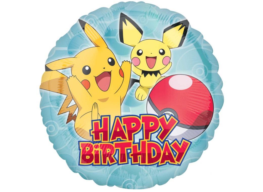 Pokemon Happy Birthday Foil Balloon