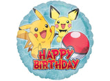 Pokemon Happy Birthday Foil Balloon