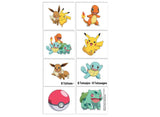 Pokemon Temporary Tattoos