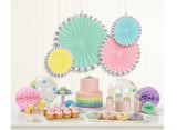 Pretty Pastels Paper Fans 4pk