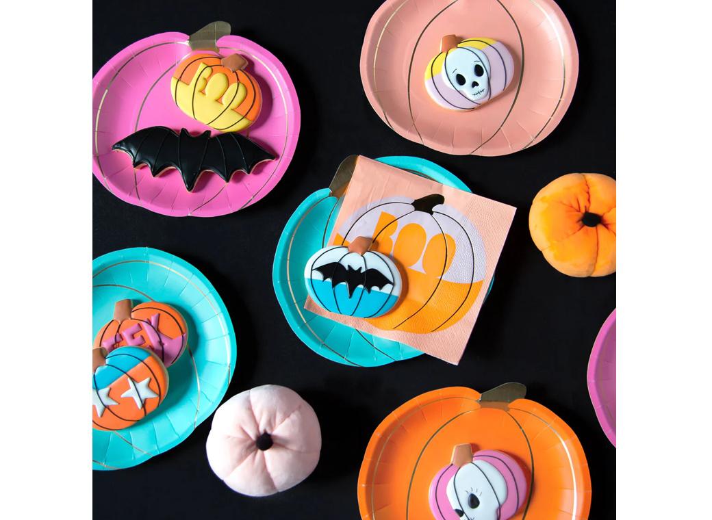 Pumpkin Brights Plates 8pk