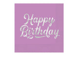 Bold Birthday Purple Lunch Napkins 16pk