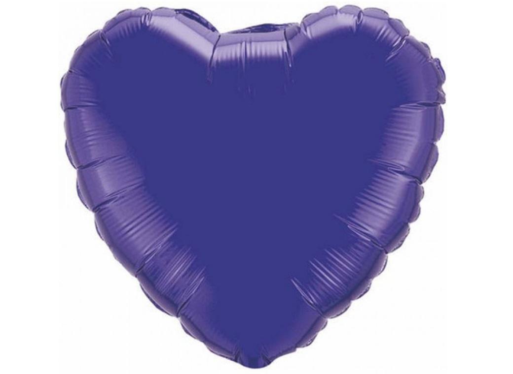 Heart Shaped Foil Balloon - Purple