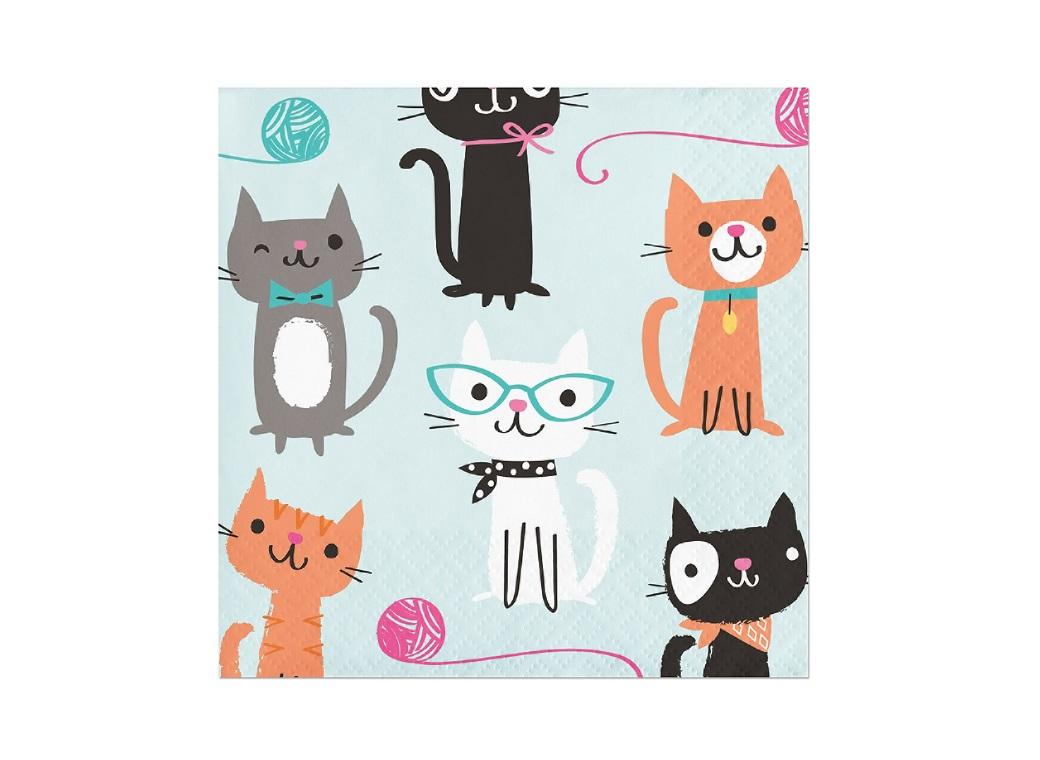 Purr-fect Party Beverage Napkins 16pk