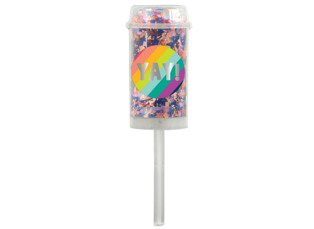 Push Up Confetti Poppers 2pk - Multi