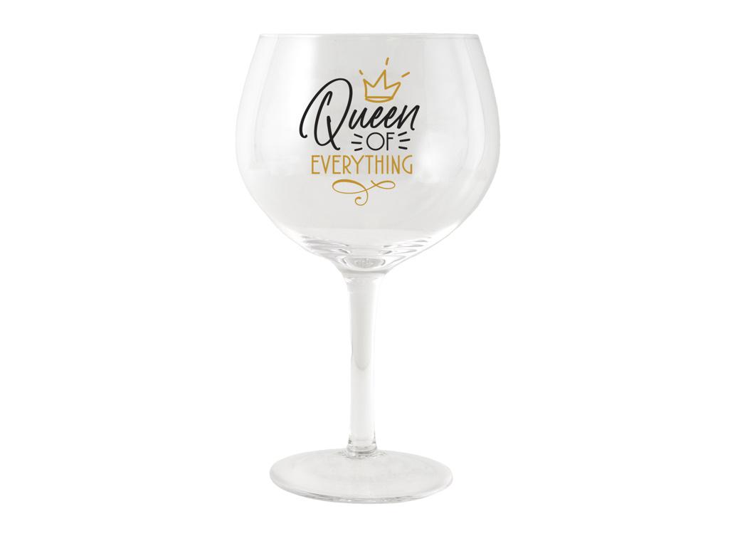 Queen of Everything Balloon Glass