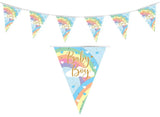 Pastel Rainbow Baby Boy Flag Bunting