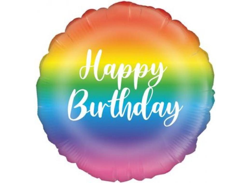 Rainbow Birthday Foil Balloon