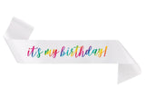 Rainbow Birthday Sash