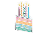 Rainbow Birthday Sweets Cake Shaped Napkins 16pk