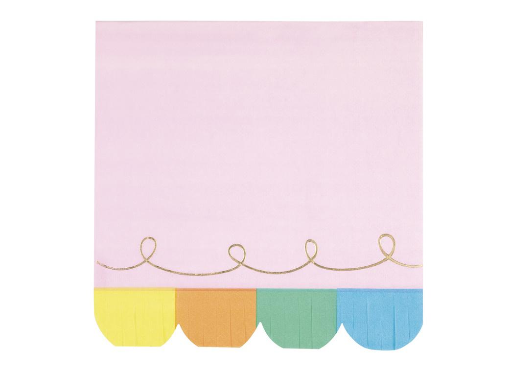 Rainbow Birthday Sweets Lunch Napkins 16pk