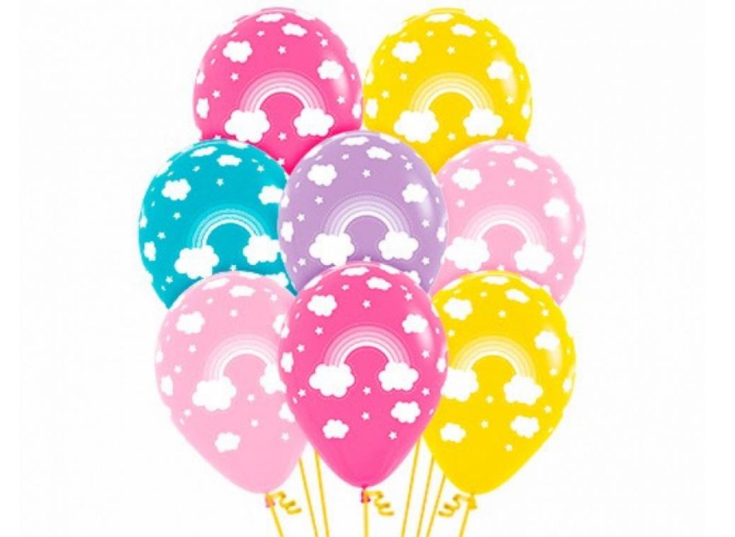 Rainbow & Clouds Balloons 12pk