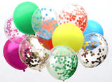 Rainbow Confetti Balloons 12pk