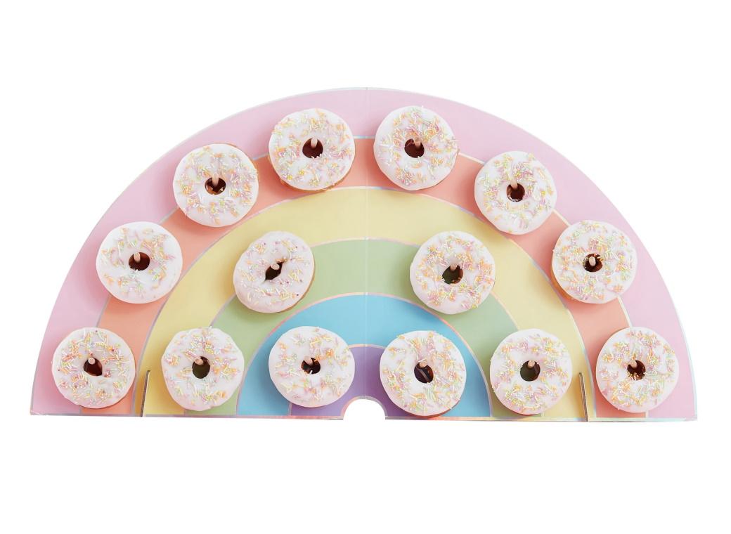 Pastel Party Rainbow Donut Wall